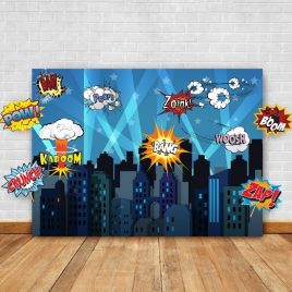 Superhero Cityscape Photography Backdrop and Studio Props DIY Kit