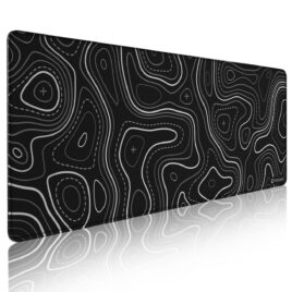 Black Topographic Mouse pad – Extended Large Mousepad