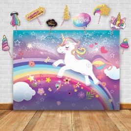 Magical Unicorn Theme Photography Backdrop and Props
