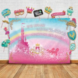 Sparkly Gold Royal Princess Theme Photography Backdrop and Studio Props DIY Kit