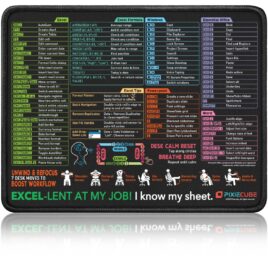 Excel Shortcut Mouse Pad with Windows, Word & PowerPoint Shortcuts